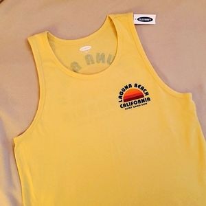 NWT Old Navy Mens Yellow Tank Top